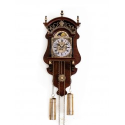 Espectacular antiguo reloj holandes de pesas con su fase lunar