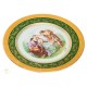 Espectacular plato antiguo de porcelana pintado a mano de origen frances Limoge de finales del siglo XIX.