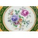 Espectacular plato antiguo de porcelana pintado a mano de origen frances Limoge de finales del siglo XIX.