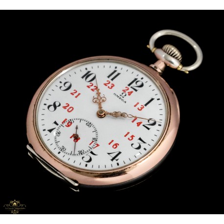 Magnífico reloj de bolsillo, de origen suizo plata maciza de la marca Omega, funcionando