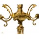 Antiguo perchero, en bronce y onix, de diseño rococo.