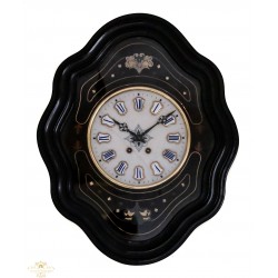 Antiguo reloj francés ojo de buey, con sonería las horas y medias , y funcionando