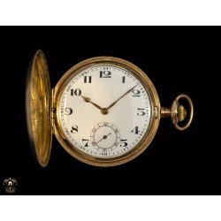 Antiguo reloj de bolsillo de cuerda manual funcionando origen Aleman
